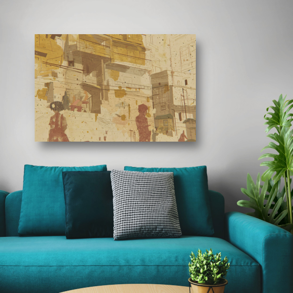 Epressionistische stadsgezicht acrylglas