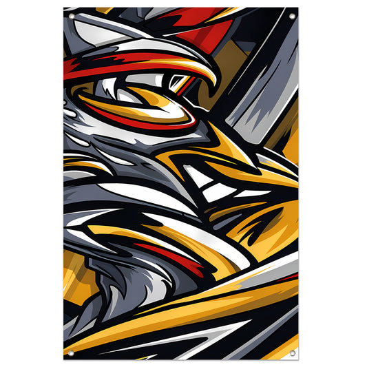 Graffiti Kunstwerk van Koele Kip tuinposter