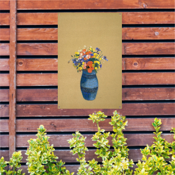 Vaas met bloemen - Odilon Redon tuinposter