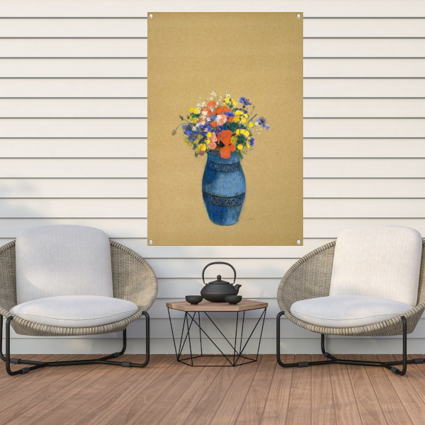 Vaas met bloemen - Odilon Redon tuinposter