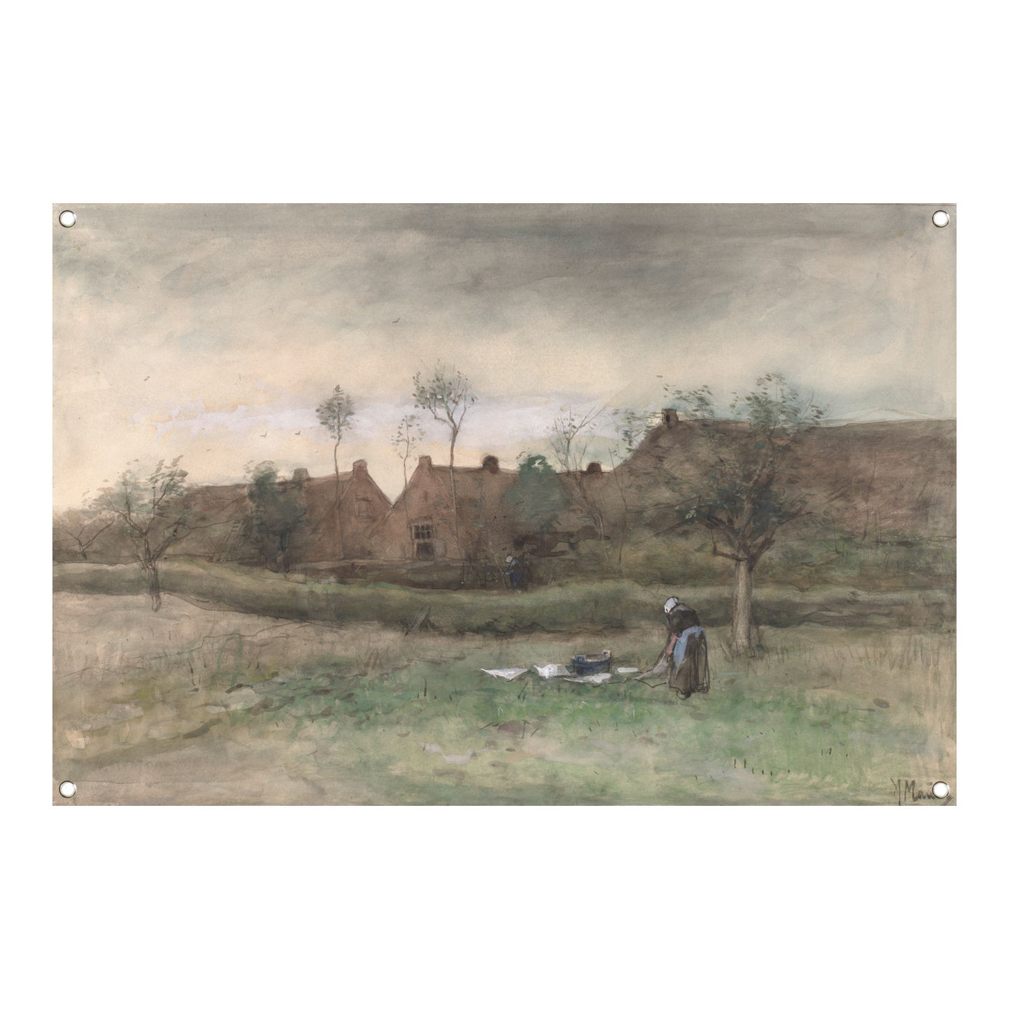 Bleekveldje - Anton Mauve tuinposter