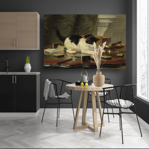 Speelplezier van een Kat - Henriëtte Ronner-Knip canvas