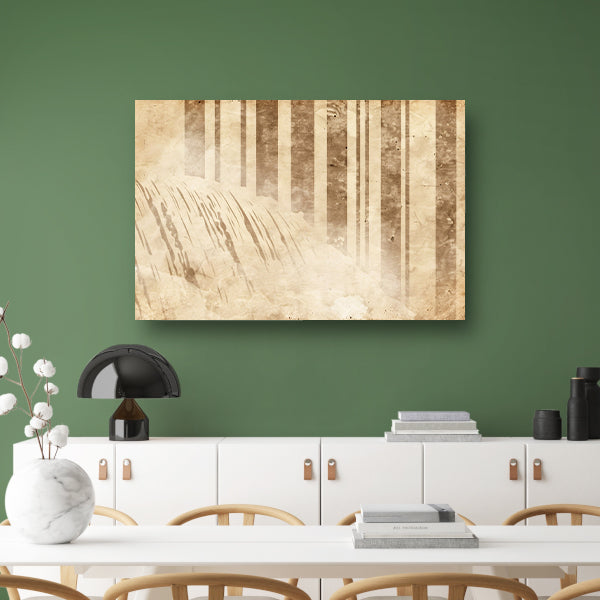 Abstracte sepia waterval met strepen canvas