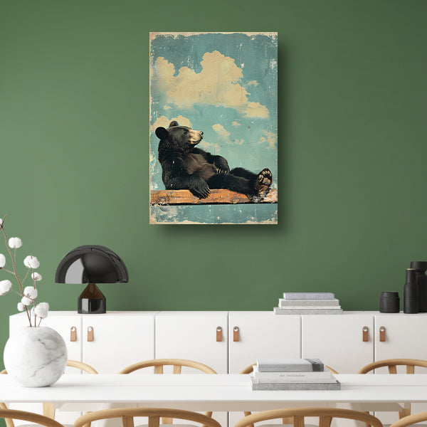 Dromerige Beer in Natuurlijke Habitat canvas