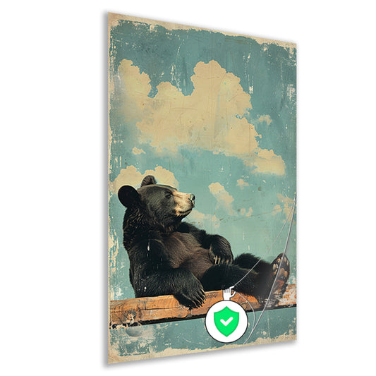 Dromerige Beer in Natuurlijke Habitat poster