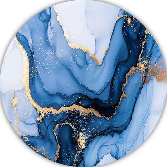 Luxueuze Marmeren Texturen met Gouden Details aluminium muurcirkel