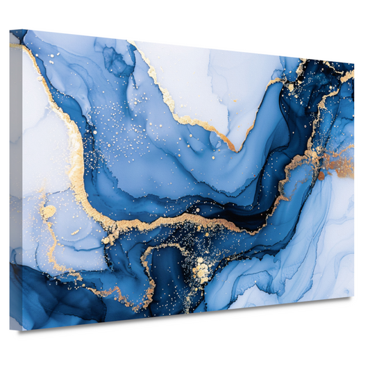 Luxueuze Marmeren Texturen met Gouden Details canvas