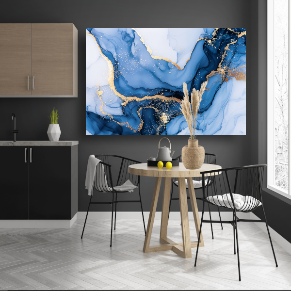 Luxueuze Marmeren Texturen met Gouden Details acrylglas