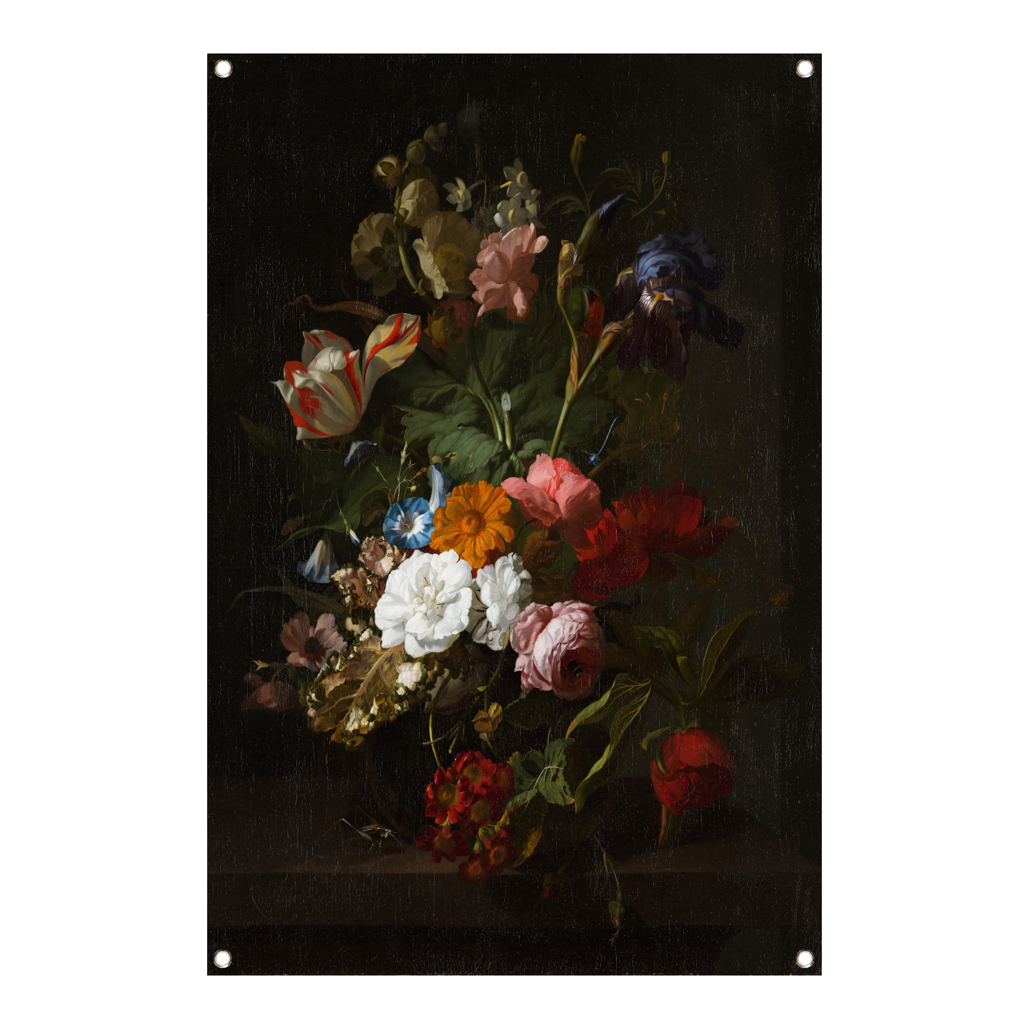 Vaas met bloemen - Rachel Ruysch tuinposter