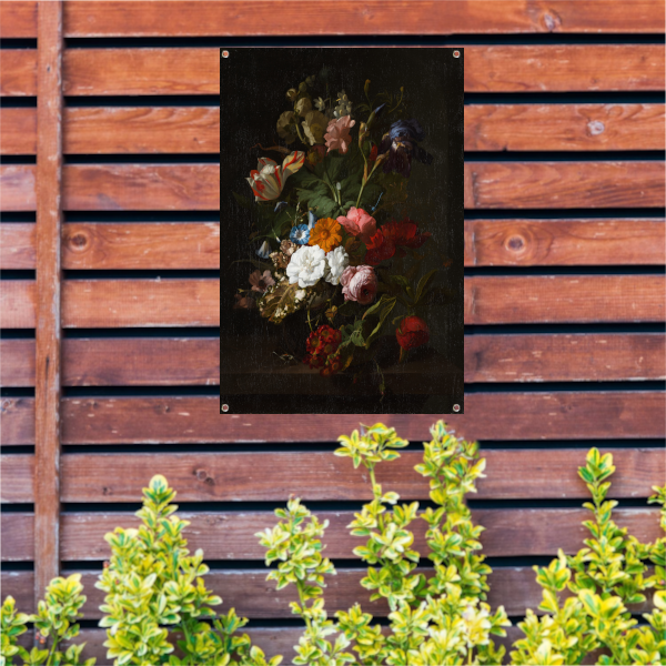 Vaas met bloemen - Rachel Ruysch tuinposter