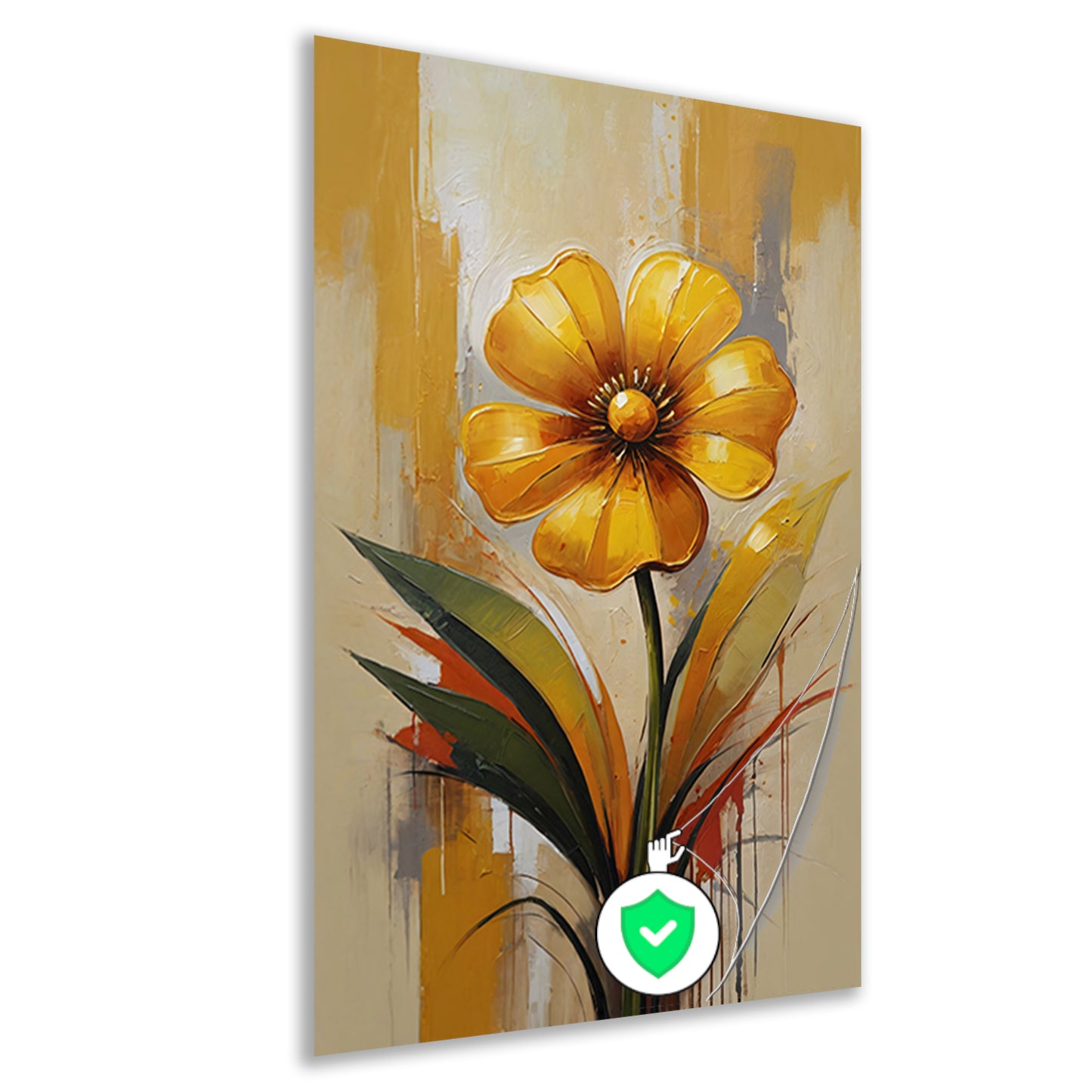 Impressionistische Dans van een Gele Bloem poster