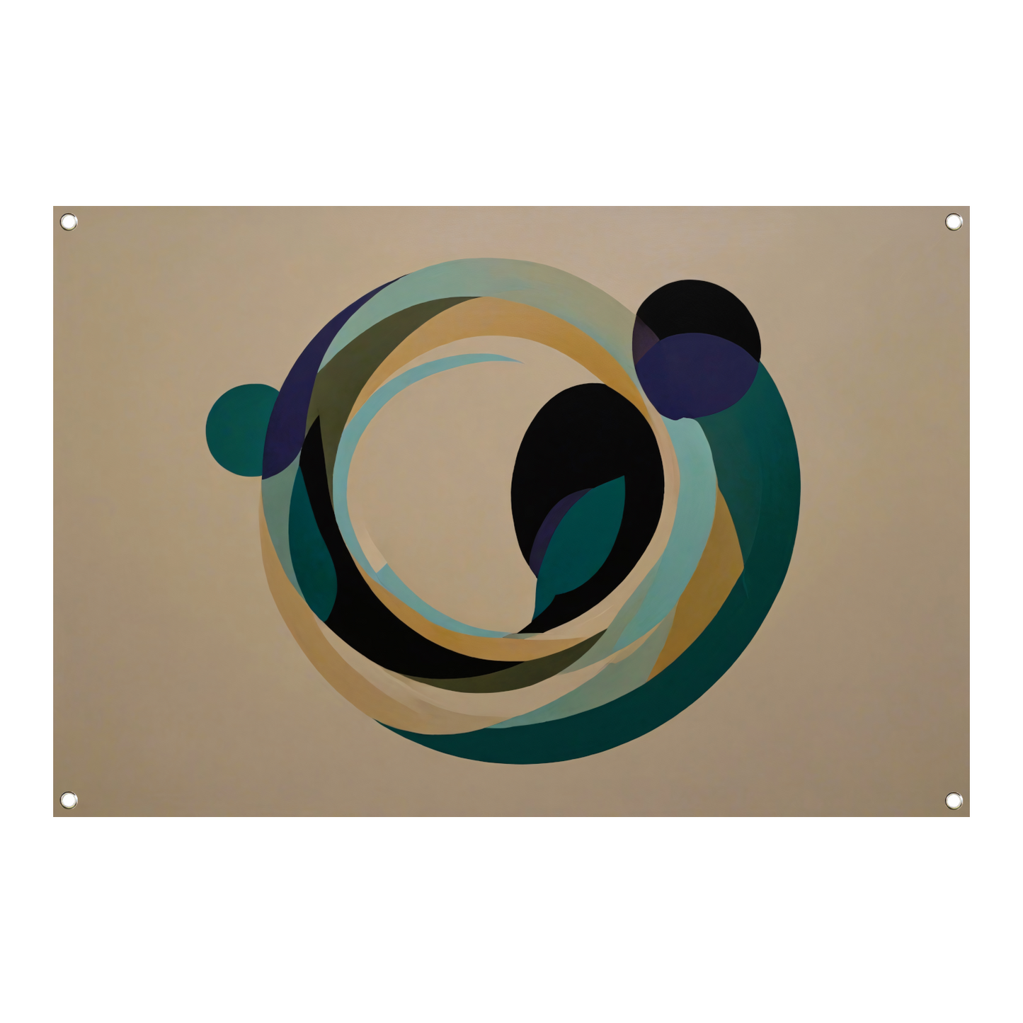 Abstracte Harmonie van Overlappende Cirkels en Kleur tuinposter