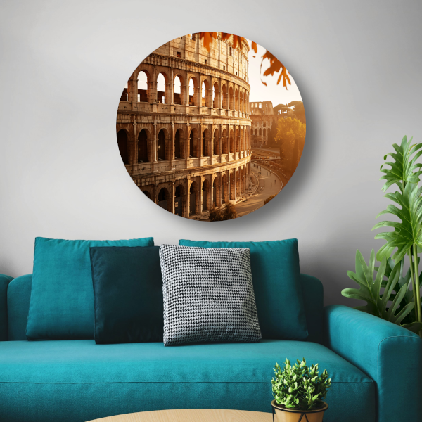 Colosseum herfstpracht aluminium muurcirkel