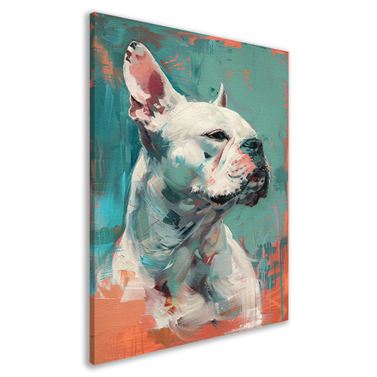 Kleurrijk abstract portret van een hond canvas