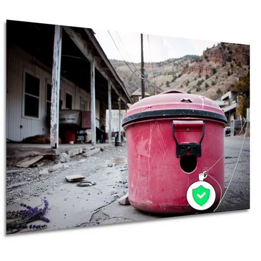 Rode Prullenbak Banksy Straatkunst poster