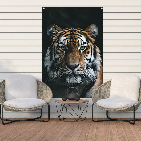 Portret van een majestueuze tijger tuinposter