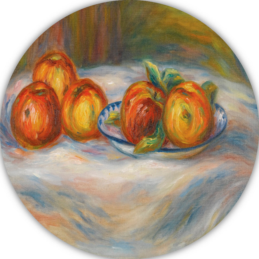 Stilleven met appels - Pierre-Auguste Renoir forex muurcirkel
