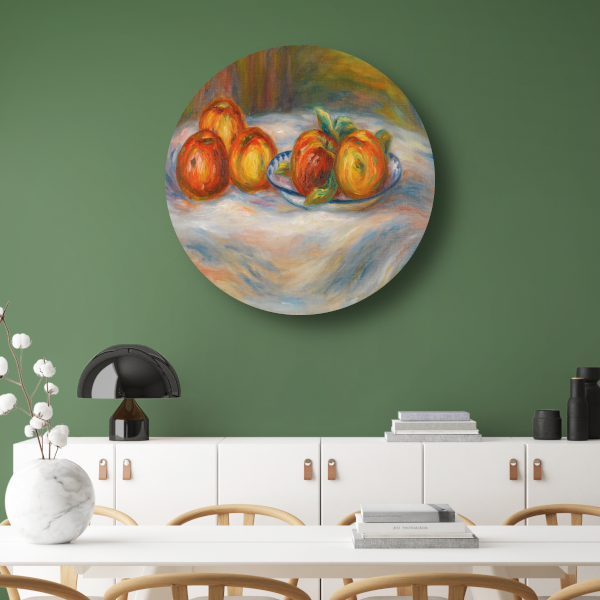 Stilleven met appels - Pierre-Auguste Renoir forex muurcirkel