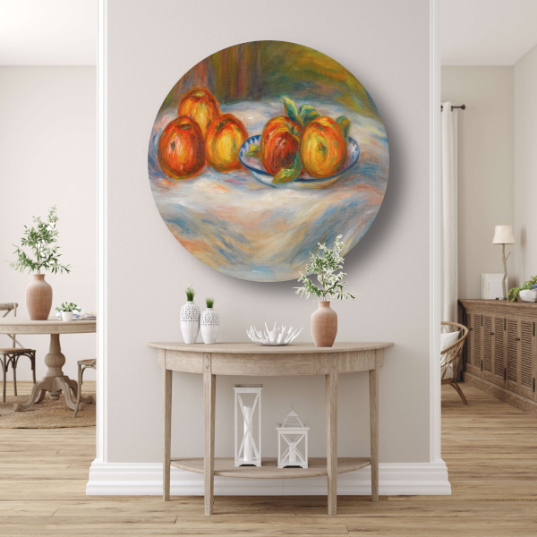 Stilleven met appels - Pierre-Auguste Renoir forex muurcirkel
