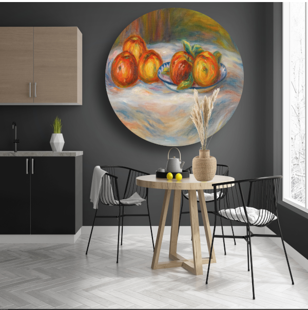 Stilleven met appels - Pierre-Auguste Renoir forex muurcirkel
