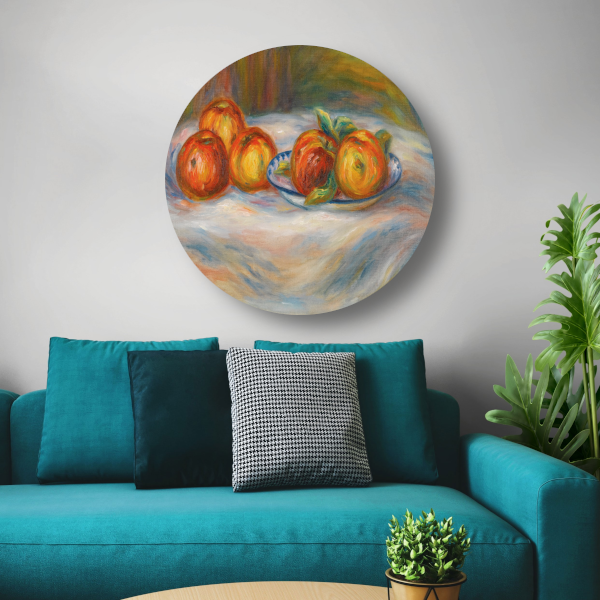 Stilleven met appels - Pierre-Auguste Renoir forex muurcirkel