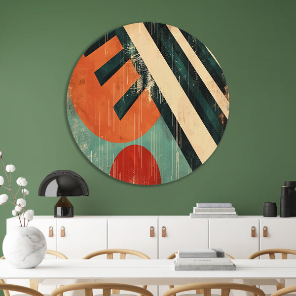 Abstracte geometrische vormen met dynamische lijnen forex muurcirkel