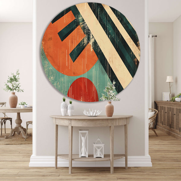 Abstracte geometrische vormen met dynamische lijnen forex muurcirkel