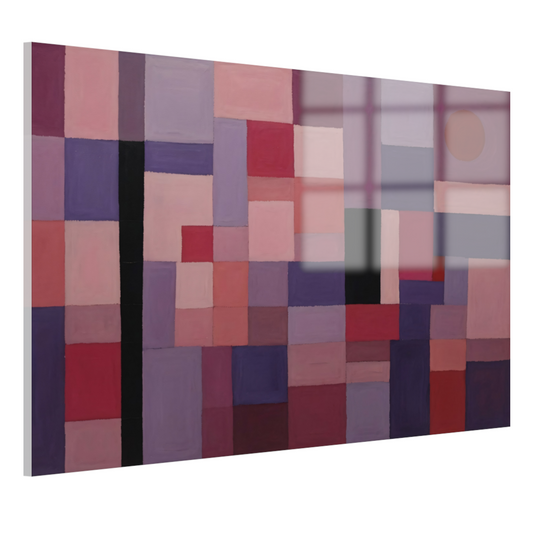 Harmonie van subtiele paarse en roze tinten acrylglas