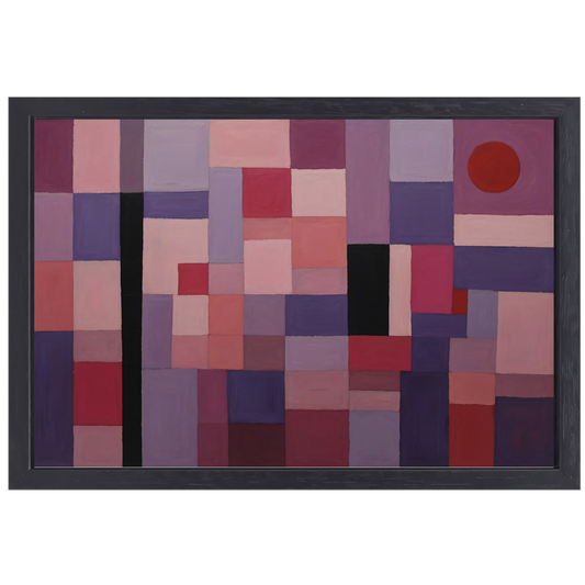 Harmonie van subtiele paarse en roze tinten canvas met baklijst