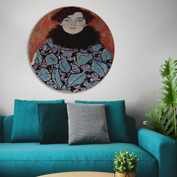 Portret van Johanna Staude - Gustav Klimt forex muurcirkel