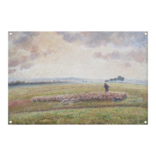 Landschap met kudde schapen - Camille Pissarro tuinposter