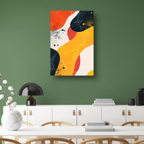 Abstract Kleurendans op Textuurrijk poster