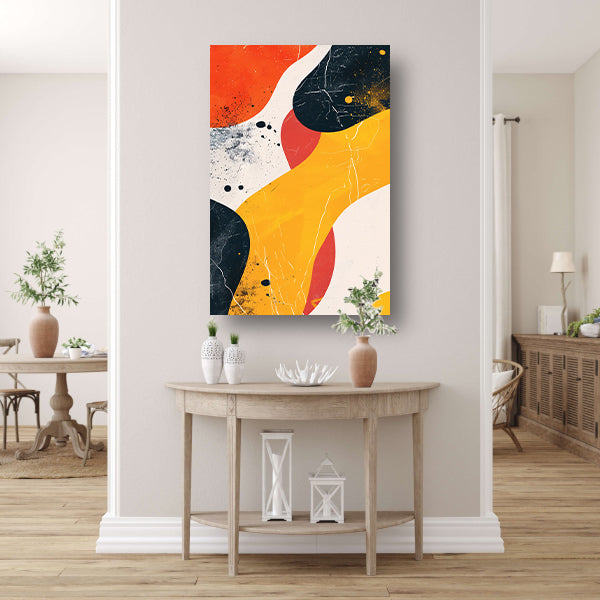 Abstract Kleurendans op Textuurrijk Canvas canvas