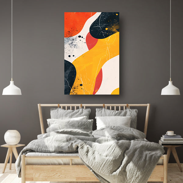 Abstract Kleurendans op Textuurrijk Canvas canvas