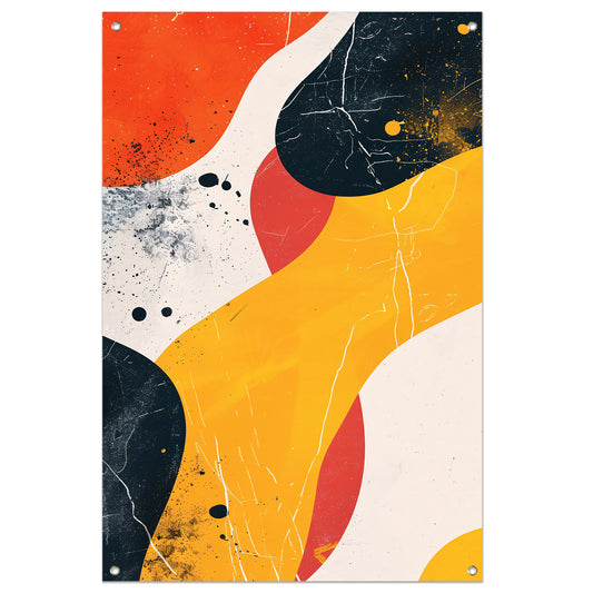 Abstract Kleurendans op Textuurrijk tuinposter