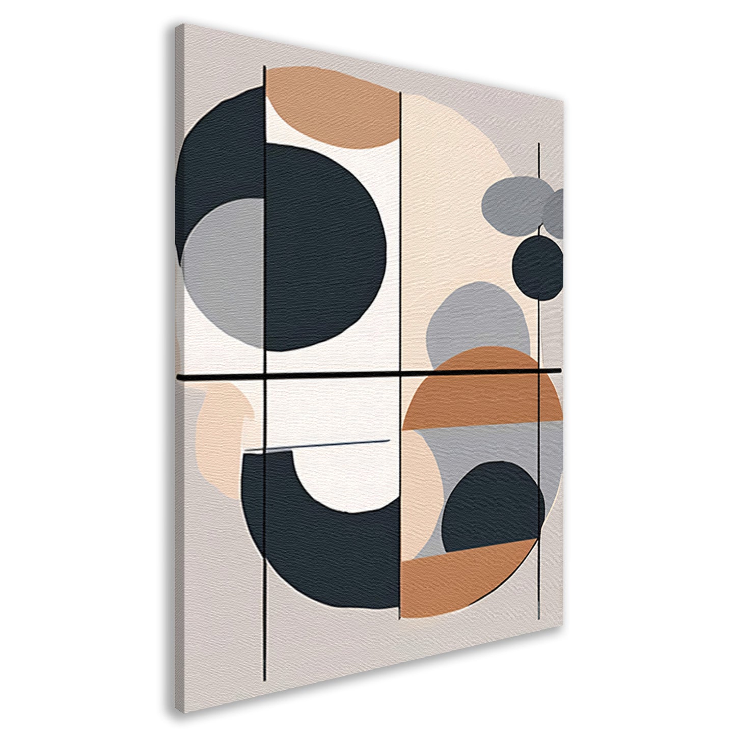 Abstract geometrisch ontwerp met cirkels en lijnen canvas