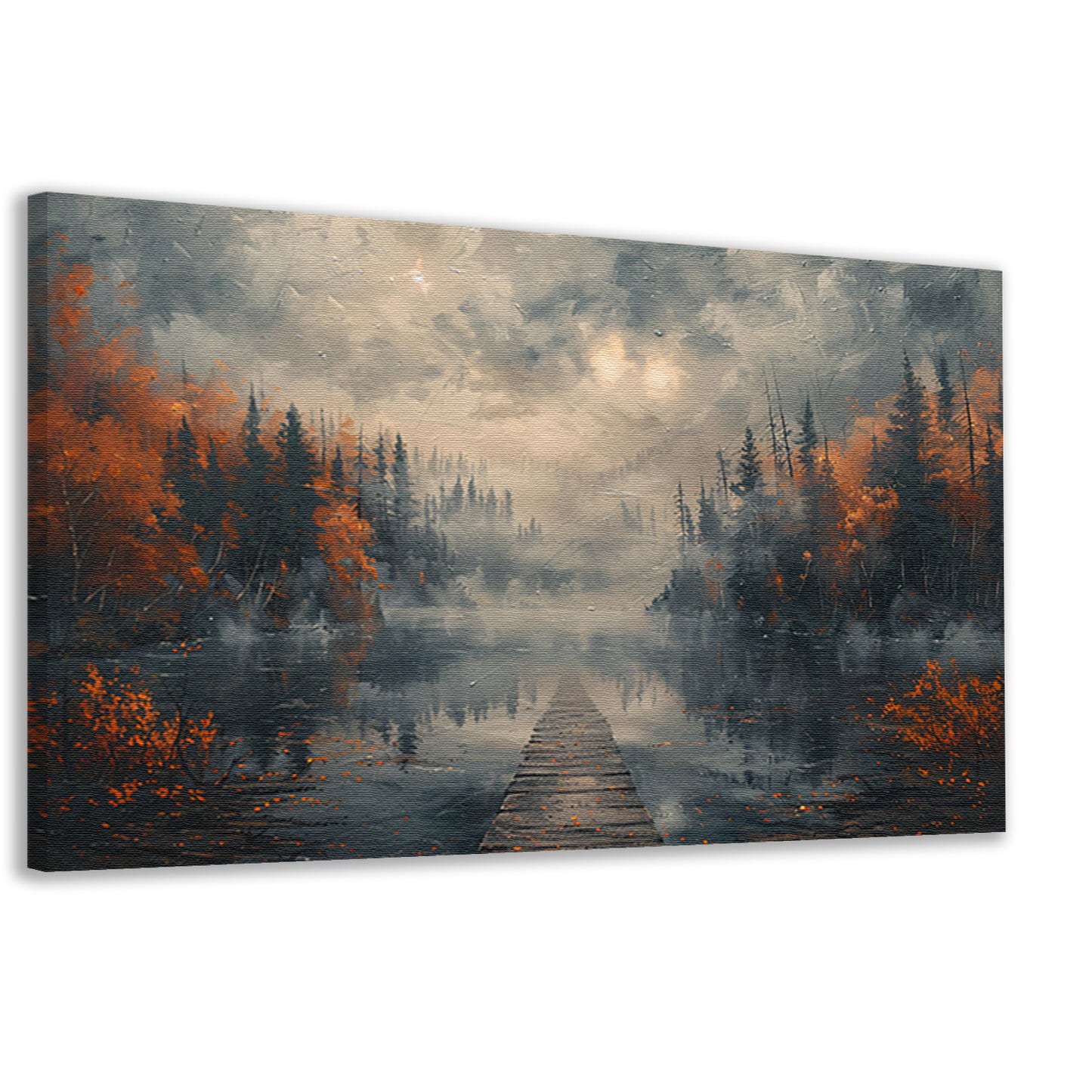 Impressionistisch Landschap met Mist canvas