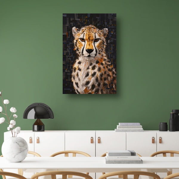 Moderne Kunst Cheetah met Intense Blik canvas
