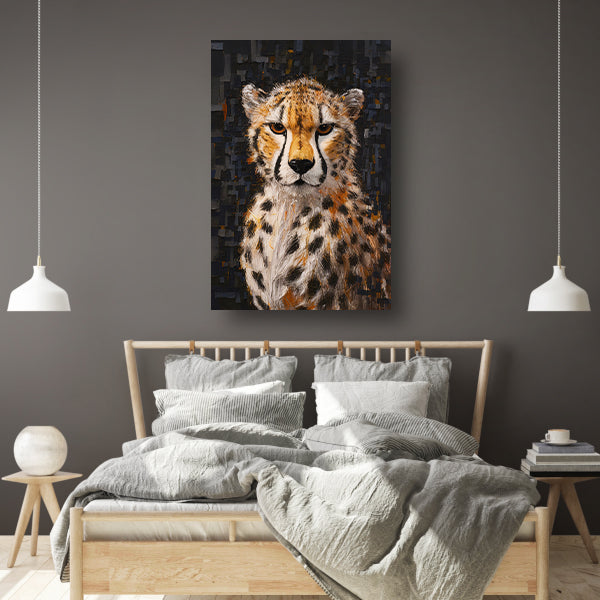 Moderne Kunst Cheetah met Intense Blik canvas