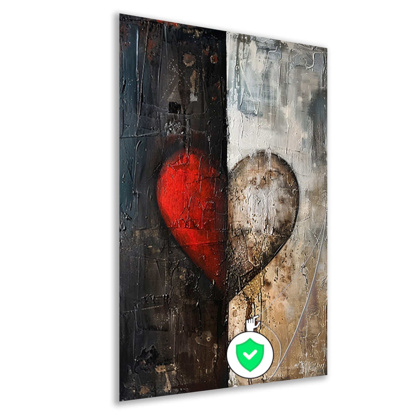 Abstract van een gebroken hart poster