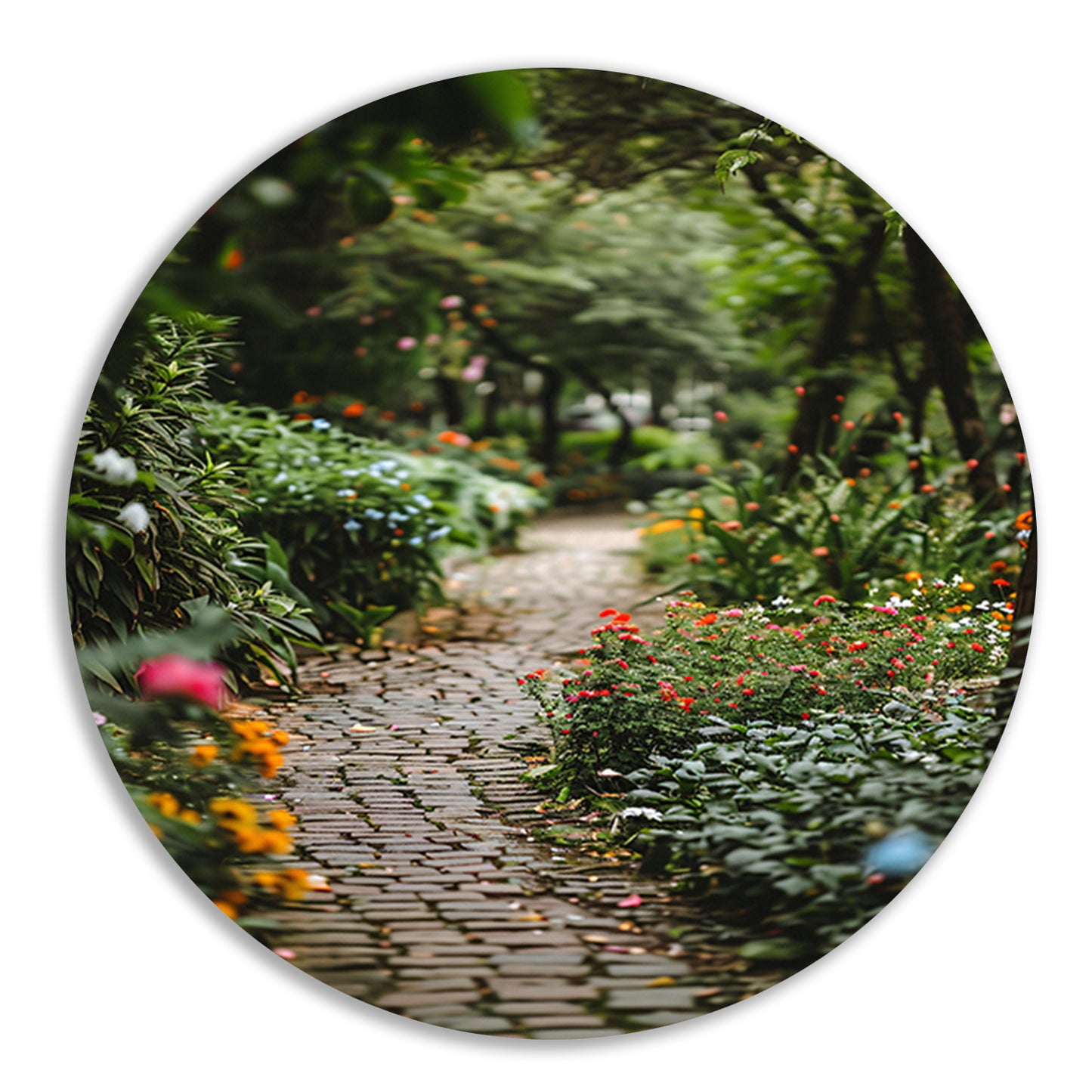 Betoverend Tuinpad met Bloemenpracht forex muurcirkel