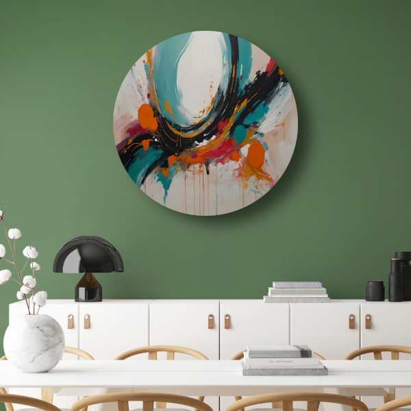 Abstracte Dans van Vorm en Kleur forex muurcirkel