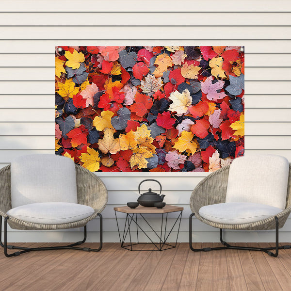 Herfstkleurenpracht op de grond tuinposter
