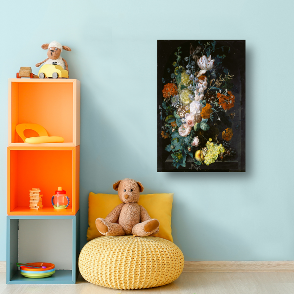 Vaas met bloemen - Margaretha Haverman canvas