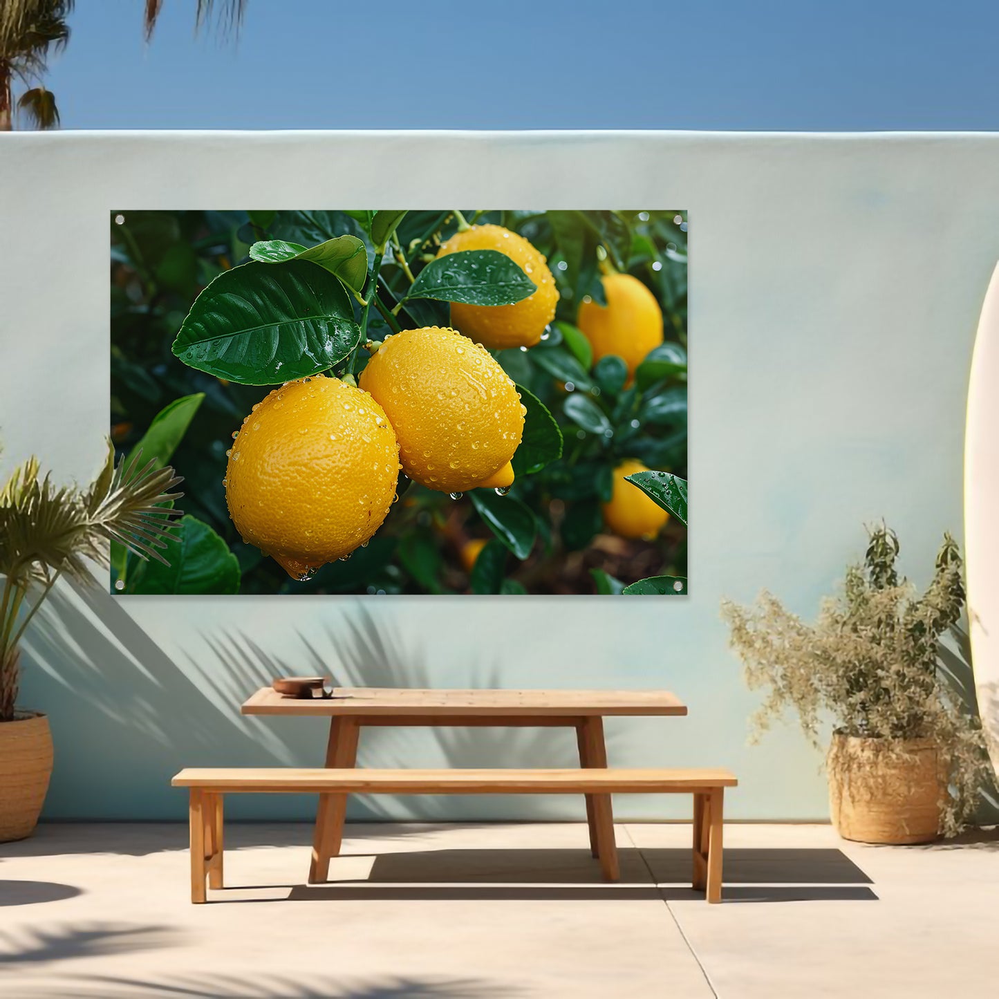 Citroenboom met citroenen tuinposter