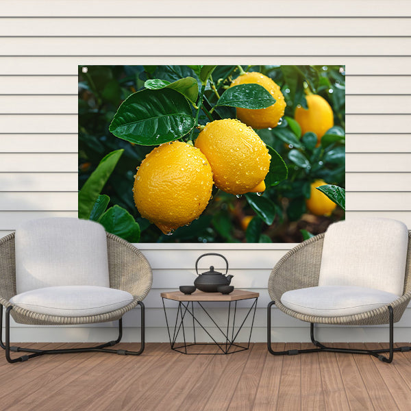 Citroenboom met citroenen tuinposter