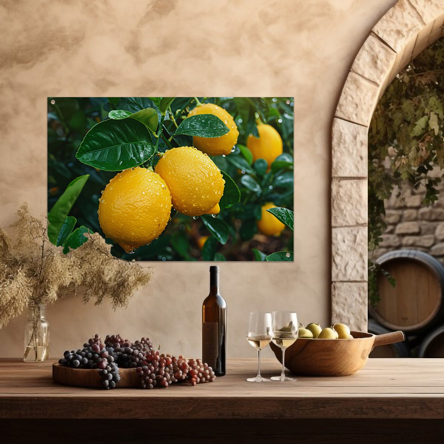 Citroenboom met citroenen tuinposter