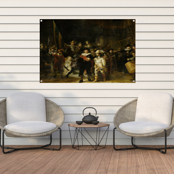 De Nachtwacht - Rembrandt van Rijn tuinposter