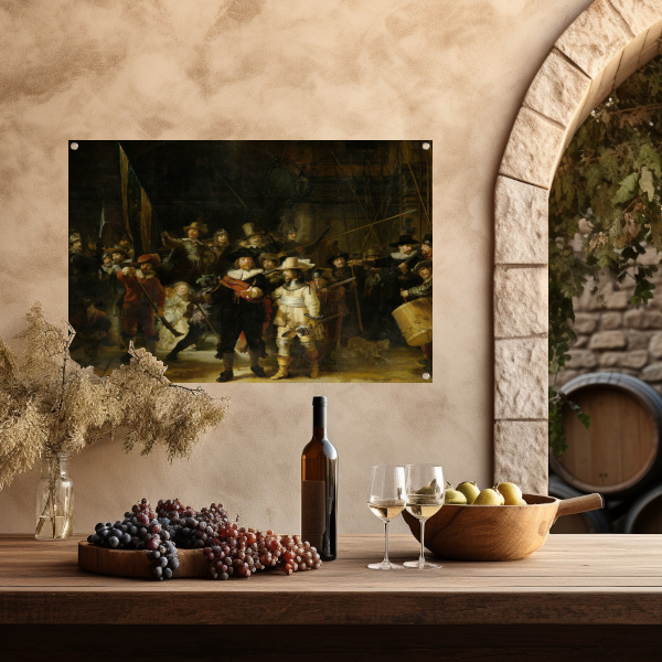 De Nachtwacht - Rembrandt van Rijn tuinposter