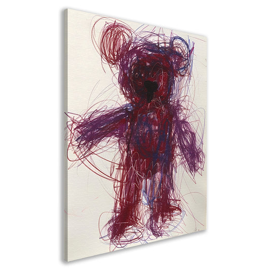 Abstract Kleurrijk  van Knuffelbeer canvas